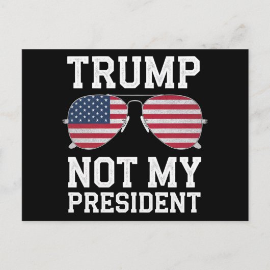 私の大統領ではないトランプアンチトランプ ポストカード (正面)