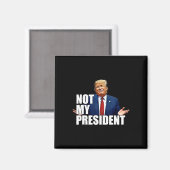 私の大統領ではない 反トランプ漫画 マグネット (正面/裏面)