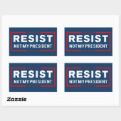 私の大統領ではなくトランプに抵抗する 長方形シール (シート)