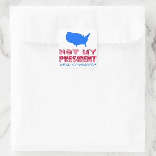 私の大統領はまだ私の国の国旗に抵抗しない スクエアシール (バッグ)
