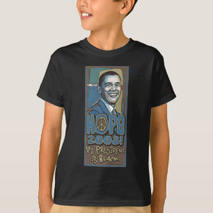 私の大統領はオバマの黒いワイシャツです Tシャツ