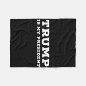 私の大統領はトランプです  フリースブランケット (正面(横))