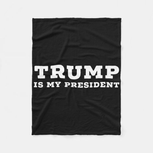 私の大統領はトランプです  フリースブランケット (正面)