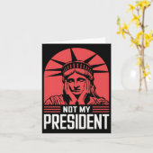 私の大統領はトランプに抵抗アンチトランプ カード (黄色い花)