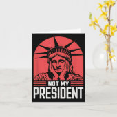 私の大統領はトランプに抵抗アンチトランプ カード (黄色い花)