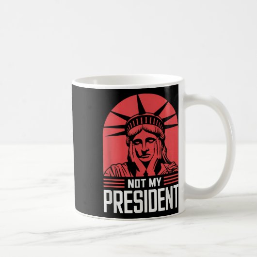 私の大統領はトランプに抵抗アンチトランプ コーヒーマグカップ (右)