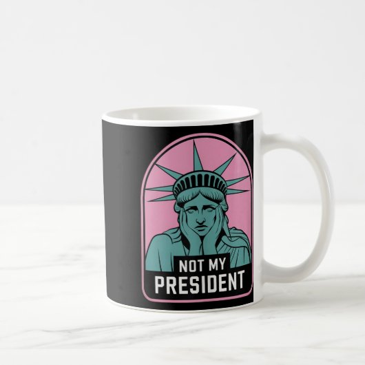 私の大統領はトランプに抵抗アンチトランプ コーヒーマグカップ (右)
