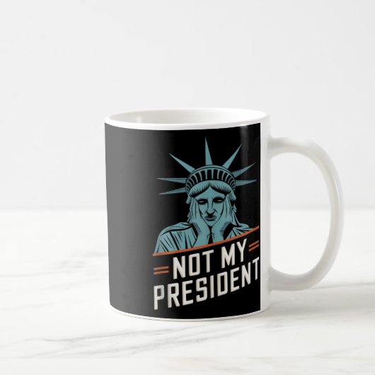 私の大統領はトランプに抵抗アンチトランプ コーヒーマグカップ (右)
