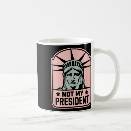 私の大統領はトランプに抵抗アンチトランプ コーヒーマグカップ (右)