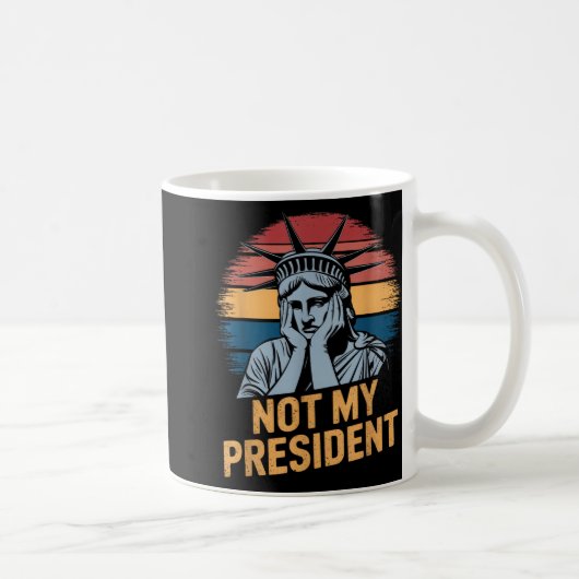 私の大統領はトランプに抵抗アンチトランプ コーヒーマグカップ (右)