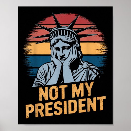 私の大統領はトランプに抵抗アンチトランプ ポスター (正面)
