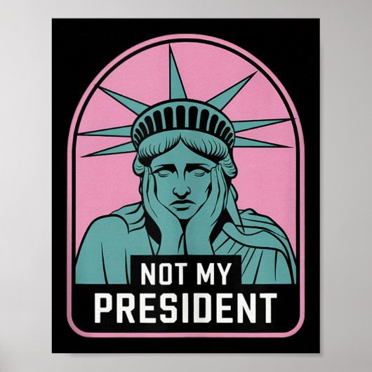 私の大統領はトランプに抵抗アンチトランプ ポスター (正面)