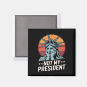 私の大統領はトランプに抵抗アンチトランプ マグネット (正面/裏面)