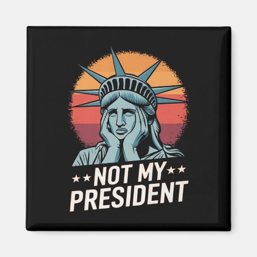 私の大統領はトランプに抵抗アンチトランプ マグネット (正面)