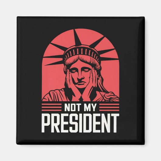 私の大統領はトランプに抵抗アンチトランプ マグネット (正面)