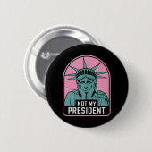 私の大統領はトランプに抵抗アンチトランプ 缶バッジ (正面&裏面)