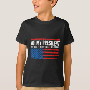 私の大統領は私の声ではなく私の信念アメリカ Tシャツ