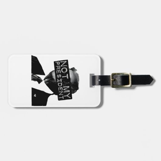 私の大統領アンチトランプの成長ではない自由主義の ラゲッジタグ (正面横)