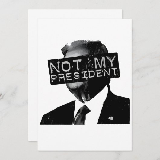 私の大統領アンチトランプの成長ではない自由主義の 招待状 (正面/裏面)