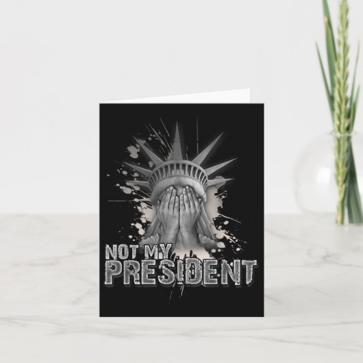 私の大統領_自由の女神_アンチトランプ カード (正面)