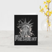 私の大統領_自由の女神_アンチトランプ カード (黄色い花)