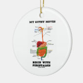 私の大胆な移動は蠕動から始まります(消化が良い) セラミックオーナメント (左)
