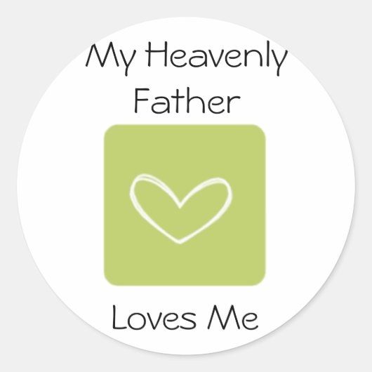私の天の父は私を愛しているLDSプライマリ ラウンドシール (正面)