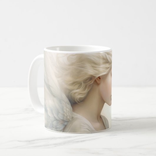 私の天使のマグカップの愛の記憶で コーヒーマグカップ (正面左)