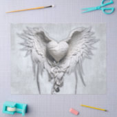 私の天使ハート、翼のあるハート 薄葉紙 (クラフト)