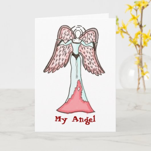 私の天使 カード (黄色い花)