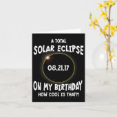 私の太陽の誕生日に皆既食のクール方法 カード (黄色い花)