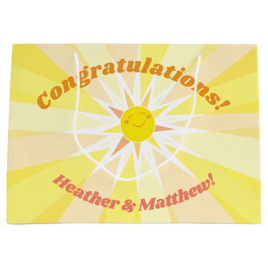 私の太陽ベイビーシャワー ラージペーパーバッグ (正面)