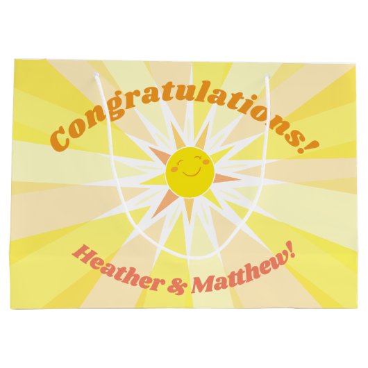 私の太陽ベイビーシャワー ラージペーパーバッグ (裏面)