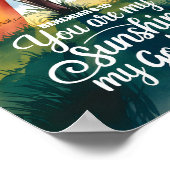 私の太陽 キリスト教の幼稚園の壁画 ポスター (角)