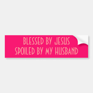 私の夫によってJESUSSPOILEDによって賛美される バンパーステッカー