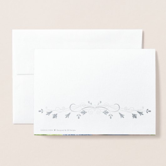 私の夫に記念の銀の箔カードで 箔カード (裏面封筒付き)