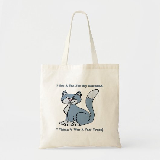 私の夫のための猫 トートバッグ (正面)