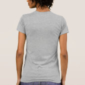 私の夫の紫色及びティール(緑がかった色)のリボンを記念して Tシャツ (裏面)
