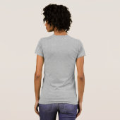 私の夫の紫色及びティール(緑がかった色)のリボンを記念して Tシャツ (裏面フル)
