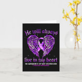 私の夫の記憶 薬物過剰摂取啓発 エンジェルの翼 カード (黄色い花)