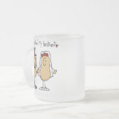 私の夫のTシャツおよびギフトについてのナット フロストグラスマグカップ (正面左)