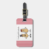 私の夫のTシャツおよびギフトについてのナット ラゲッジタグ (正面縦)