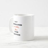 私の夫はこのコーヒーよりも暑いエレガント- コーヒーマグカップ (正面左)