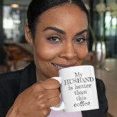 私の夫はこのコーヒータイポグラフィより暑い コーヒーマグカップ