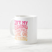 私の夫はゲーム引用文を練習できないおもしろい コーヒーマグカップ (正面左)