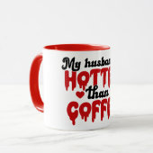 私の夫はコーヒーよりも暑い マグカップ (正面左)