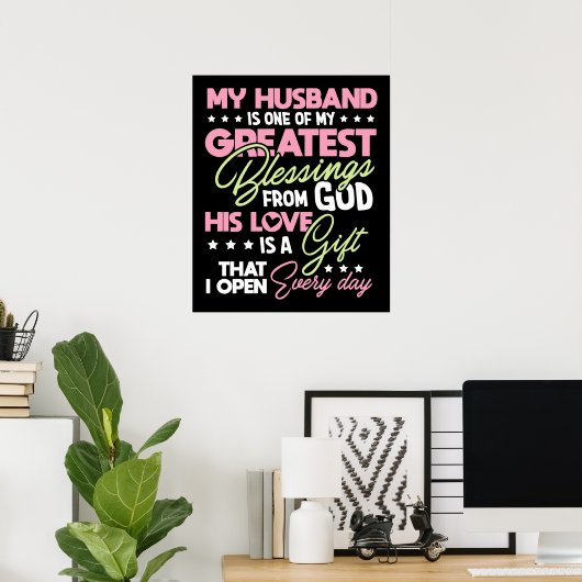 私の夫は神から素晴らしの恵みの一人だ ポスター (ホームオフィス)