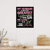 私の夫は神から素晴らしの恵みの一人だ ポスター (キッチン)