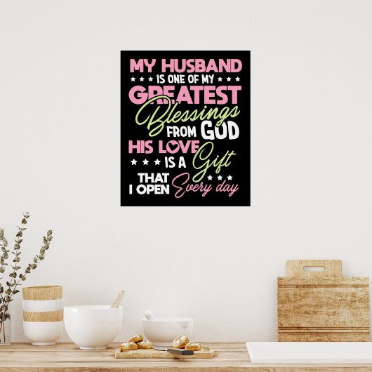 私の夫は神から素晴らしの恵みの一人だ ポスター (キッチン)