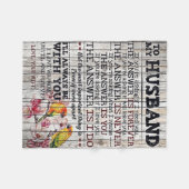 私の夫へのギフト、夫への特別なプレゼント フリースブランケット (正面(横))